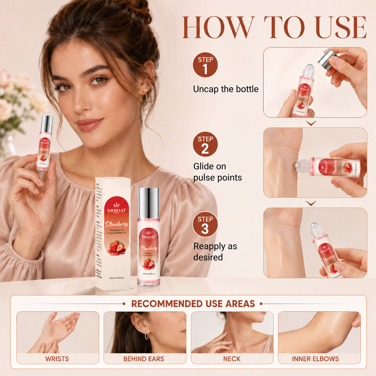 Erdbeer-Roll-On-Parfümöl für D – Perfume Fragrance Oil Bewertung und Preis